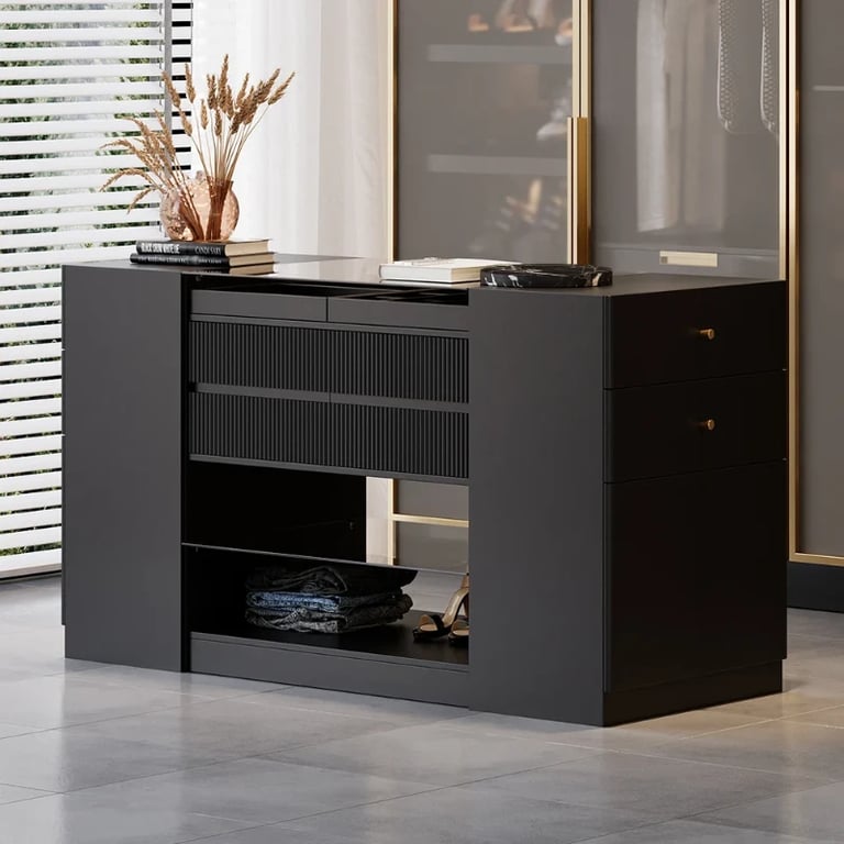 صورة لُونارا – خزانة تخزين من خشب الجوز الطبيعي بـ 3 أدراج