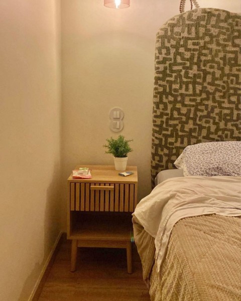 Picture of Maelis Natural Wood Bedside Table – With 2 Drawers