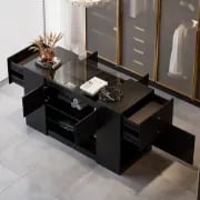 Picture of Lunara – Natural Walnut Wood Storage Cabinet with 3 Drawers