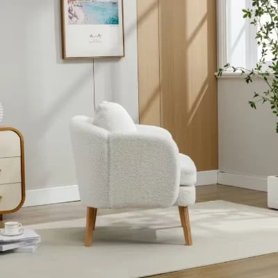 Picture of Velvera Velvet Armchair – Soft Comfort with Natural Wood Legs