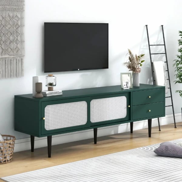 Picture of Soma – Green Woven-Panel TV unit