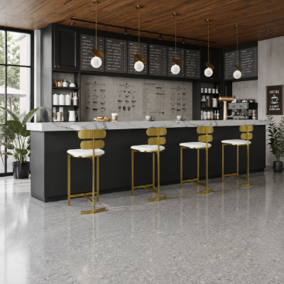 Picture of Lumière Dorée – Modern Stainless Steel Bar Stool