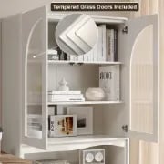 Picture of Oriental bookcase with two doors and a shelf's - natural wood
