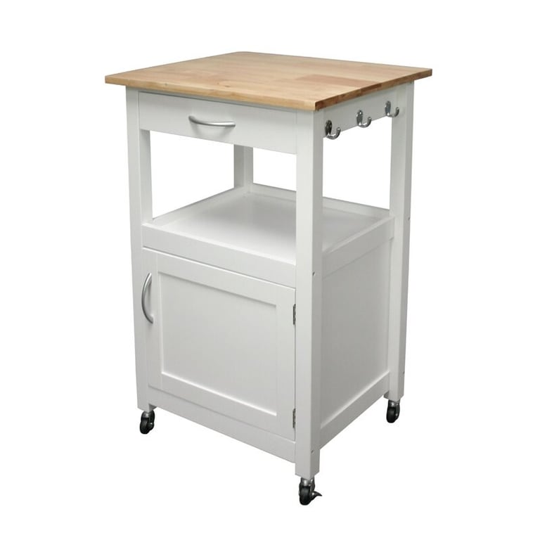 Tolia Solid Wood Kitchen Cart and Locking Wheels