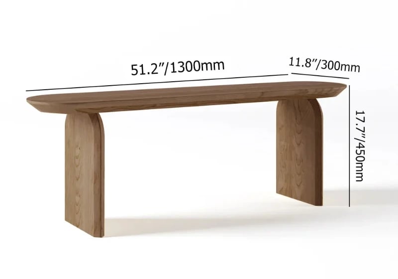Picture of Nero Natural  Wood Dining Bench – Durable Elegance