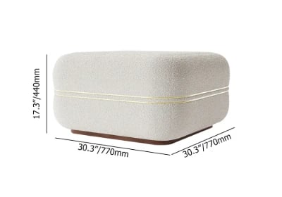 Dario Ottoman – Upholstered Design with Natural Wood Frame