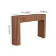 Linea Fluted Console Table – Natural Wood