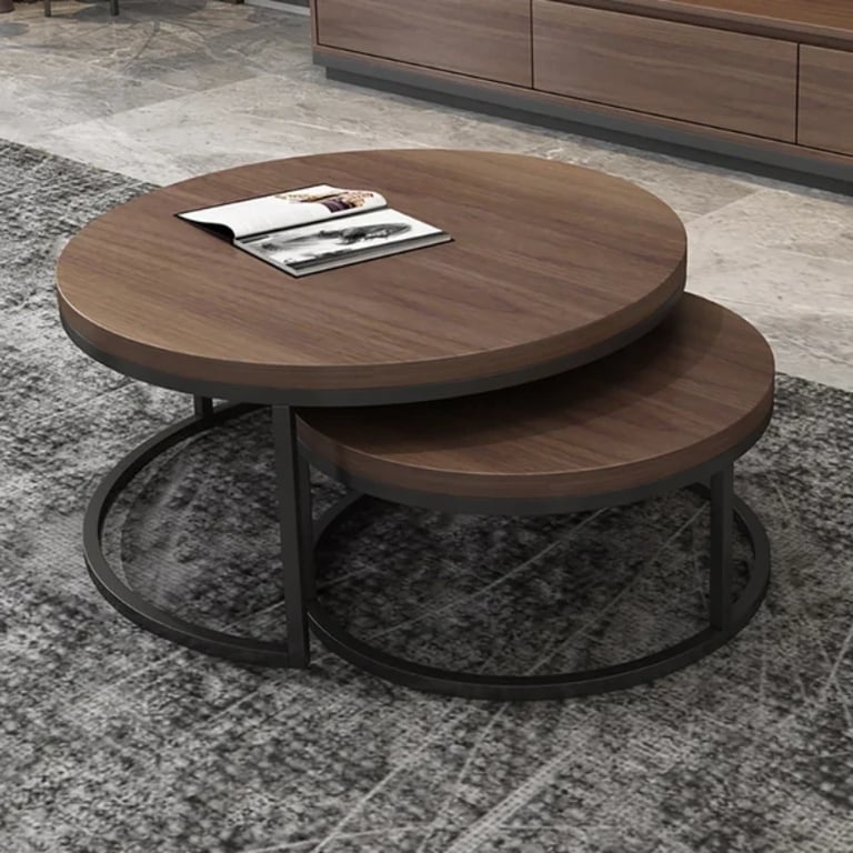 Picture of Fero Modern Natural Wood Coffee Table - 2 pieces