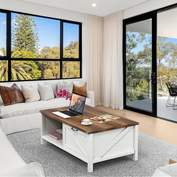 Learoy 4 Legs Coffee Table With Storage