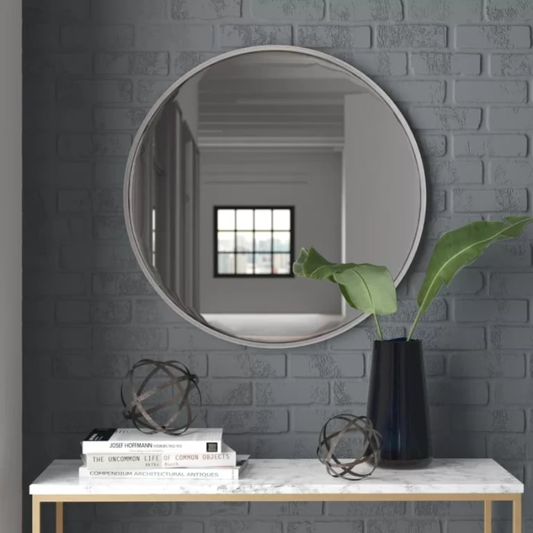 Zora Round Metal Wall Mirror