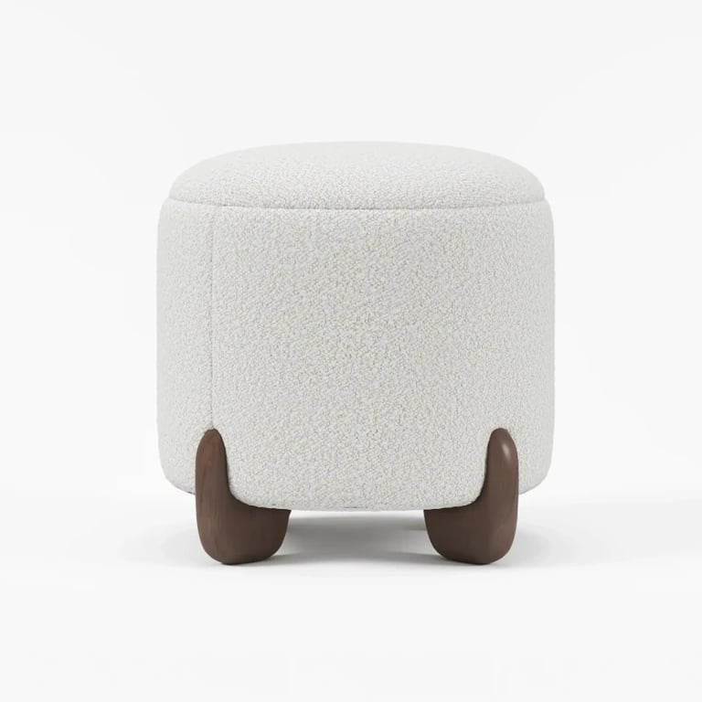 Niva pouf - Natural wood