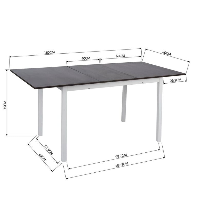 Elaina Extendable Iron Dining Table