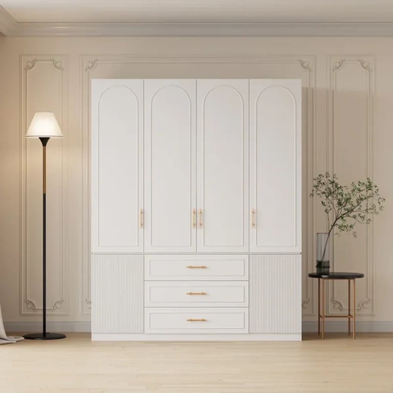 Picture of Lolly elegant wardrobe with shelves and drawers