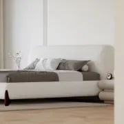 صورة سرير مودرن كريفين - خشب طبيعي