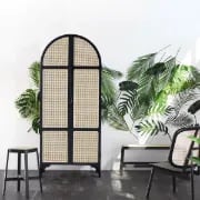 Picture of Milan Wardrobe natural wood with rattan