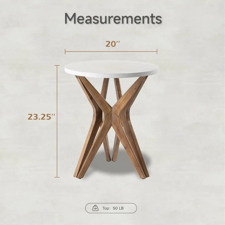 صورة طاولة جانبية خشب طبيعي - كوزاياه