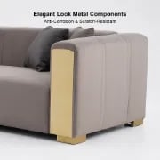 Picture of Luniva L-Shaped Sectional Sofa with Left Chaise – Gold Legs