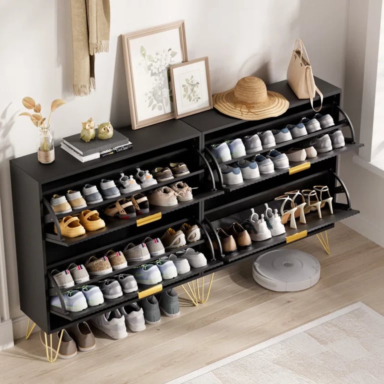 Picture of Pivot Shoe Cabinet - Natural wood