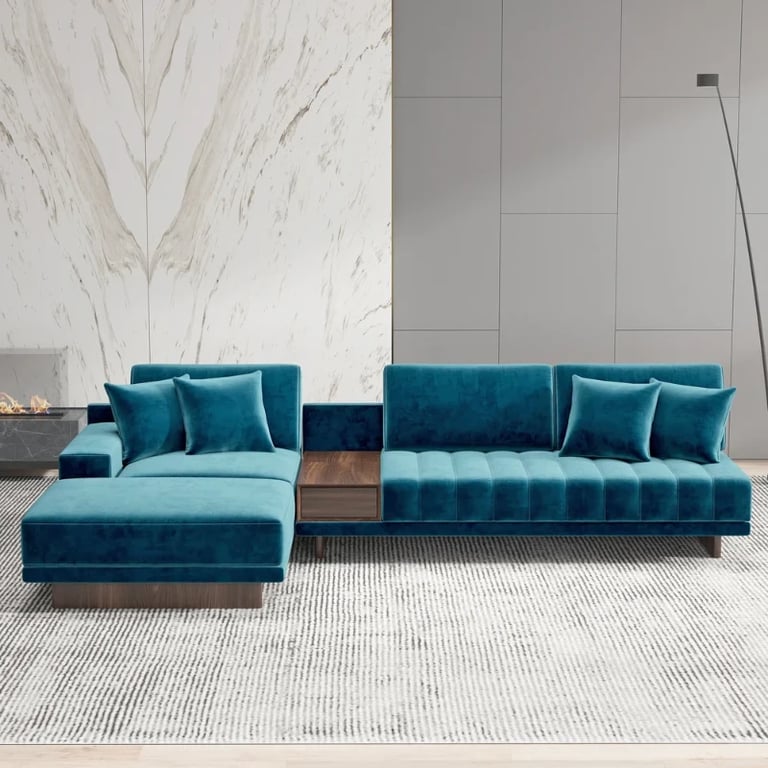 Picture of Armia L-Shaped Sectional – Natural Wood