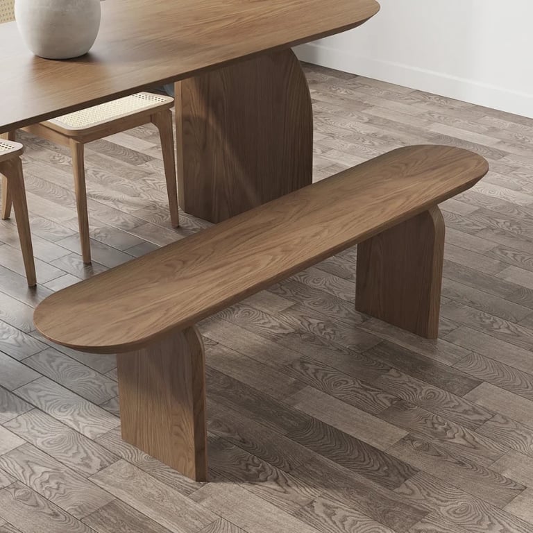 Picture of Nero Natural  Wood Dining Bench – Durable Elegance