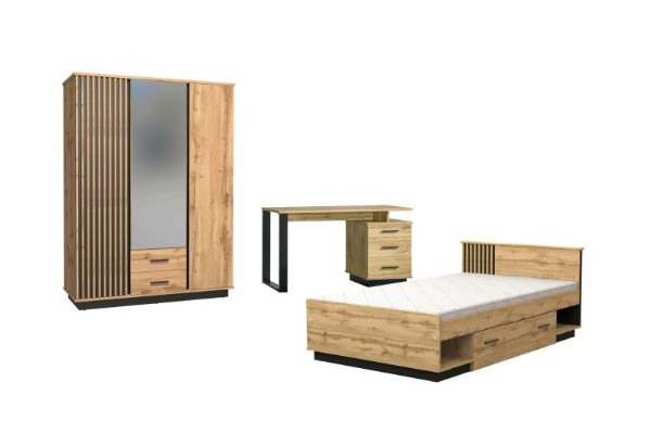 Picture of Avira Modern Youth Bedroom Set – Natural Wood