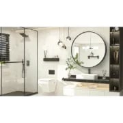 Picture of Streamlined round medicine cabinet Majiro