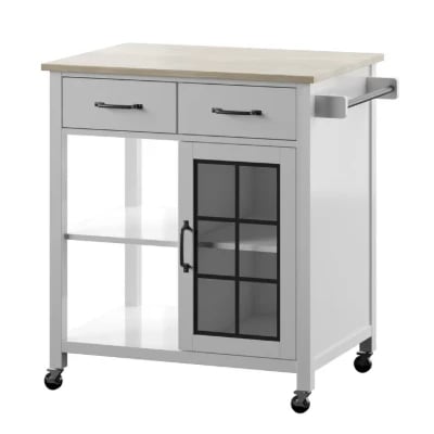 Plippi Wood Rolling Kitchen Cart