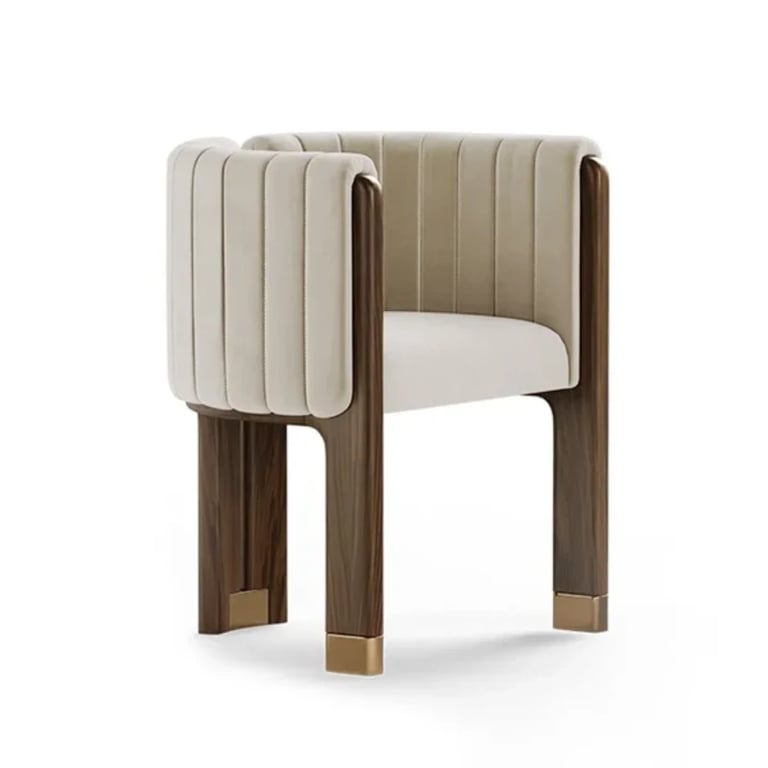 Picture of Arlin Modern Accent Chair – Natural Wood  & Steel Accents