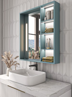 Picture of Cavea – Smart LED Bathroom Mirror Cabinet with Storage Shelves