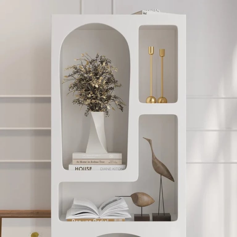 صورة موانا خزانه كتب مع رف خشبي و اماكن تخزين - خشب طبيعى