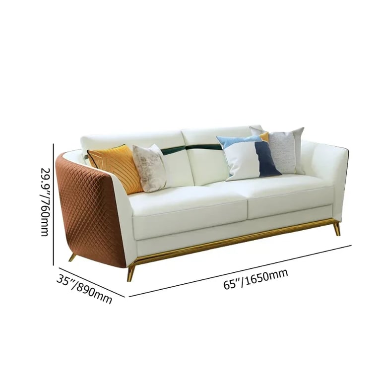 Monterey – Modern Living Room Set with Marble and Gold Accents