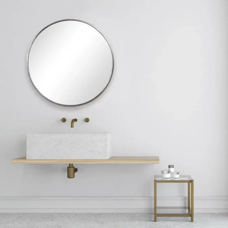 Zora Round Metal Wall Mirror