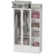 Picture of Glassy Multi-unit and multi-use wardrobe natural wood