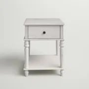 صورة طاولة جانبية خشب طبيعى راكان - درج