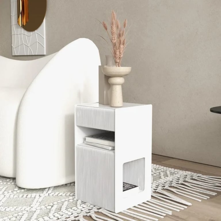 Picture of Glamor Natural wood Side table - Open storage