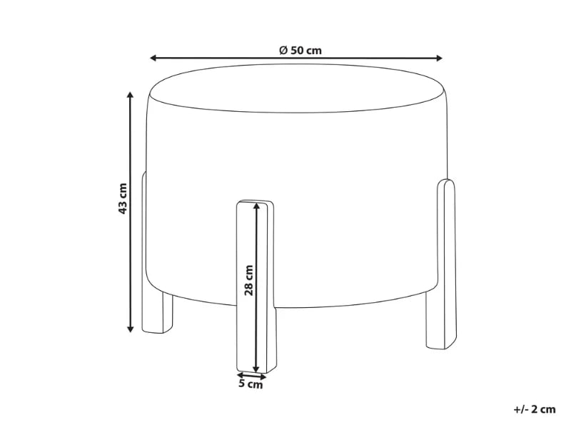 Picture of Ottoman  Azur - Natural wood