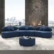 Picture of Rotana Curved Floor Sectional Sofa – Artistic 3-Piece Design