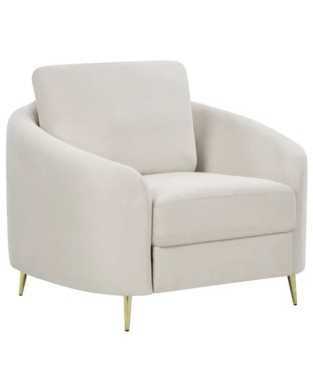 Larevo – Wide Seat Armchair with Stainless Legs