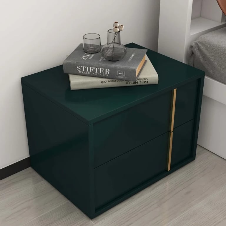 Picture of Kramzi Nightstand Natural wood - 2 drawers