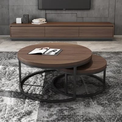 Picture of Fero Modern Natural Wood Coffee Table - 2 pieces