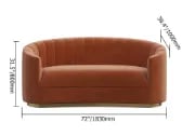 Picture of Wegen Curved Sofa - Natural Wood