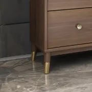 Atacha Modern Sideboard – Natural Wood with Drawers and Shelves