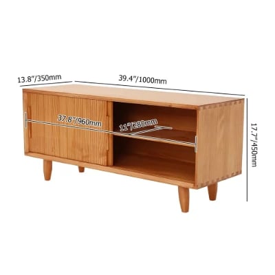 Liora – Slatted Natural Wood Storage Bench