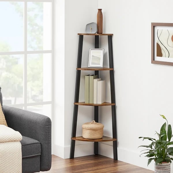 Drumm – Modern Natural Wood Corner Shelf