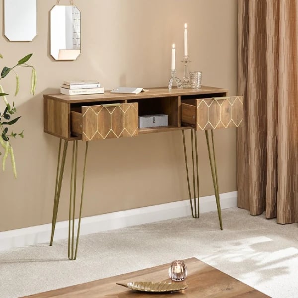 Racine Console  - Natural wood.