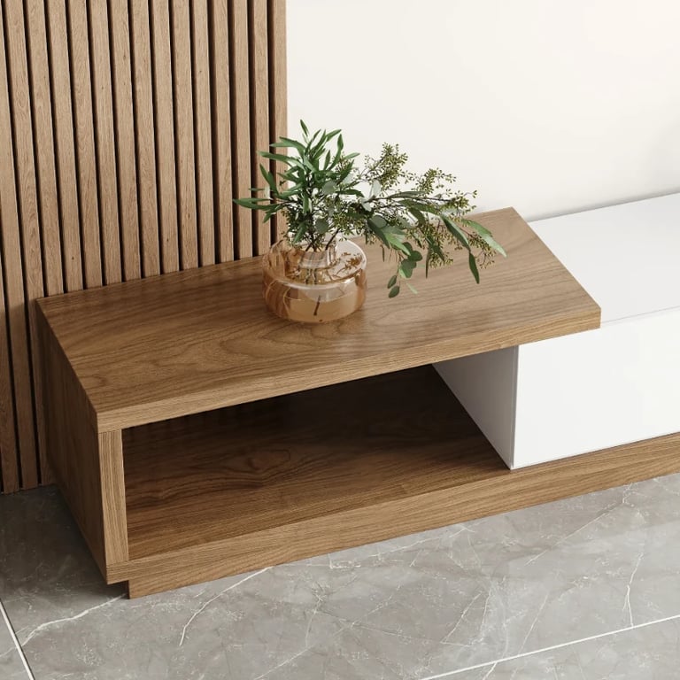 Marcel – Extendable TV Unit & Coffee Table Set made of Natural Wood