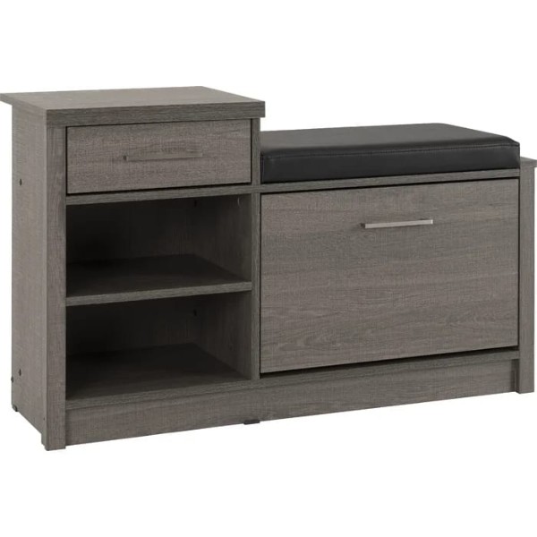 Picture of Giral 12 Pair Shoe Storage Bench - Black