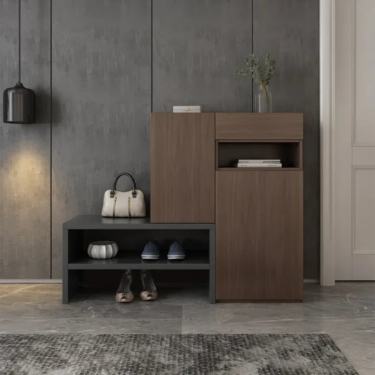 Fero Gray Corner Shoe Storage