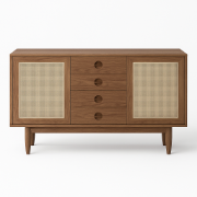 Classy - Natural wood with Rattan sideboard