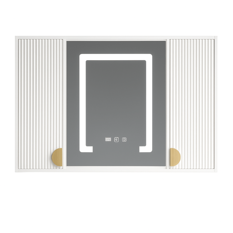 Picture of Helen lighted bathroom mirror with moving back storage